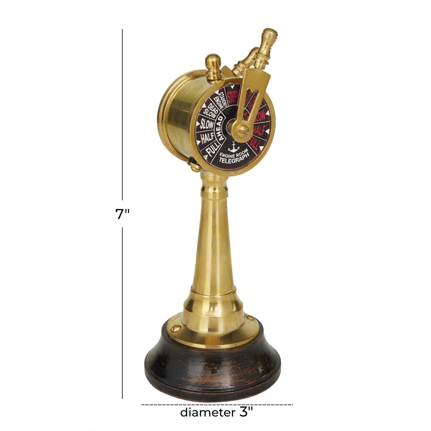 Gold Metal Ship Telegraph – Nautical Decorative Accent
