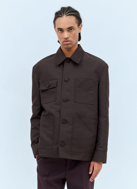 Gucci Men Technical Cotton-Blend Jacket
