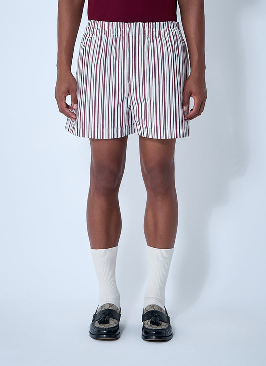 Gucci Men Striped Logo Motif Shorts