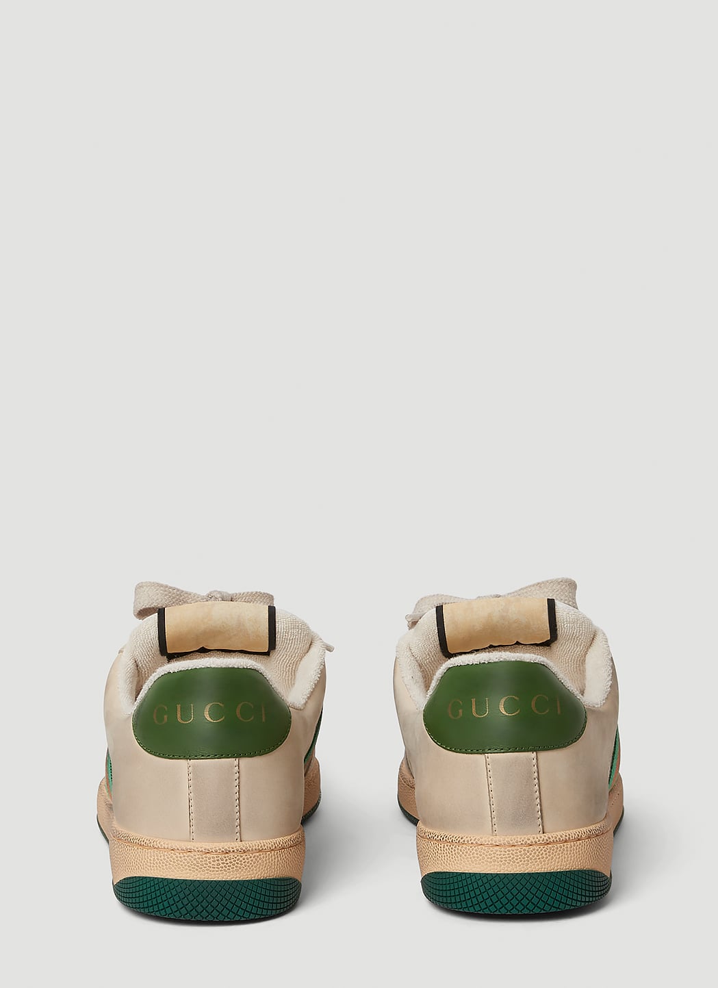 Gucci Screener GG Canvas Sneakers in Beige & Ebony