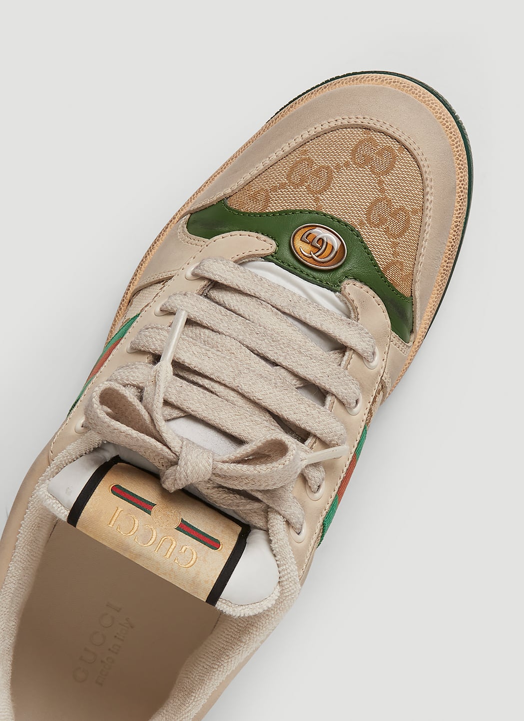 Gucci Screener GG Canvas Sneakers in Beige & Ebony