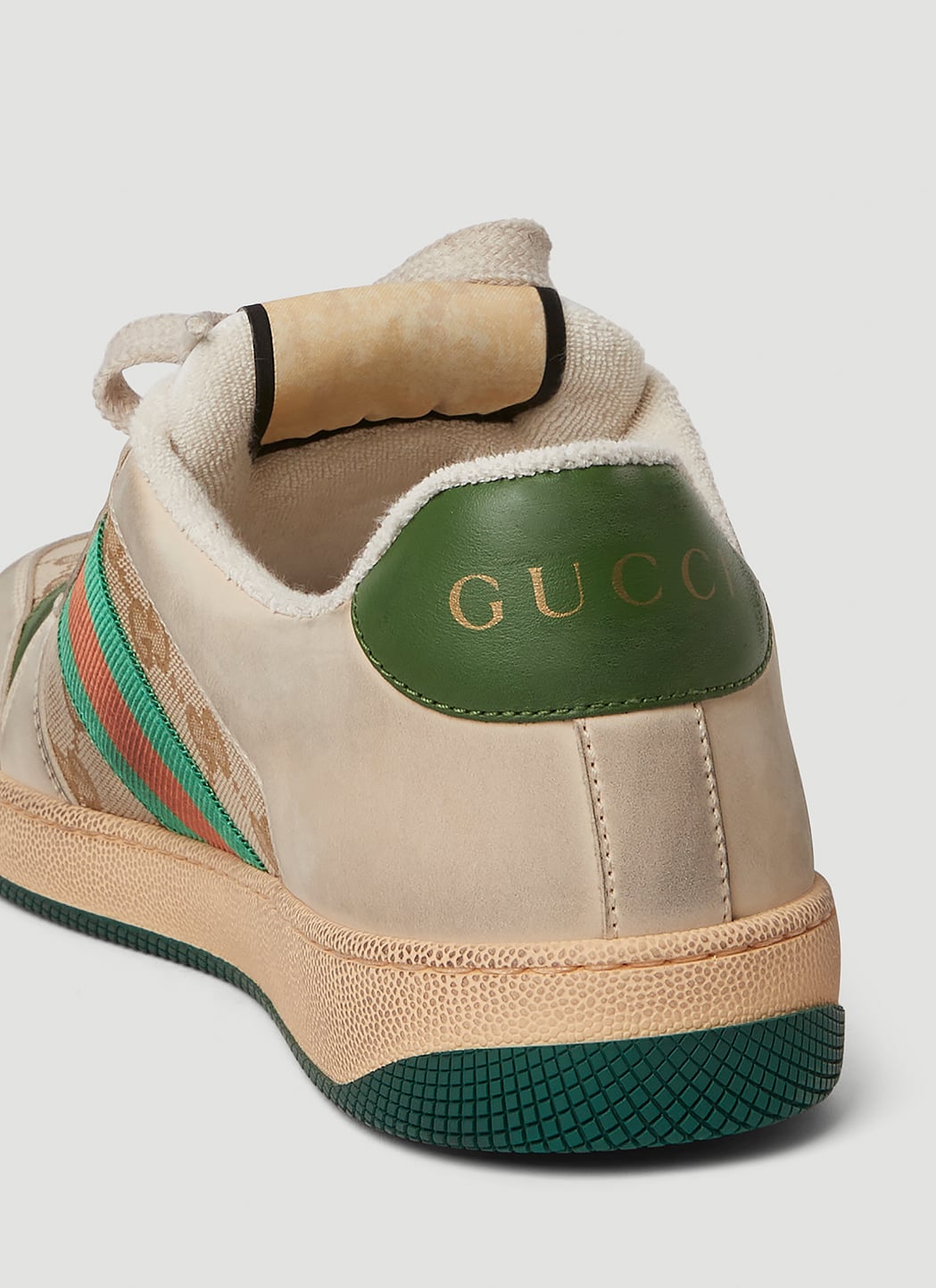 Gucci Screener GG Canvas Sneakers in Beige & Ebony