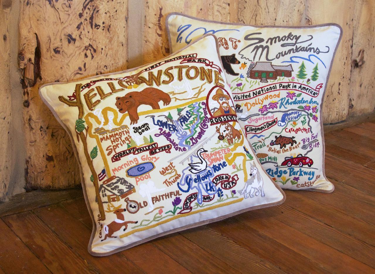 Hamptons Hand-Embroidered Pillow
