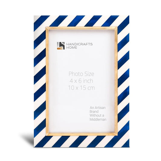 Picture Frame Halo Gondola Collection Resin Inlay & Brass Multi-Color – 4x6, 5x7 & 8x10"