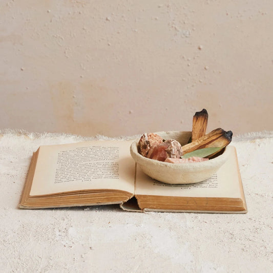 Handmade Paper Mache Small Artisan Bowl