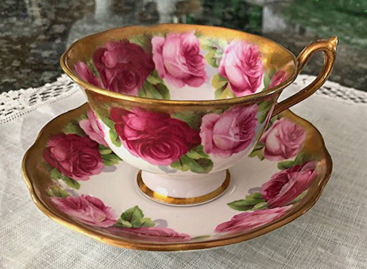 Royal Albert Cup and Saucer. Old Country Roses Motif Tea/Coffee Set.  Made in England. Replacements.  Gift for Mom. Gift for Her.