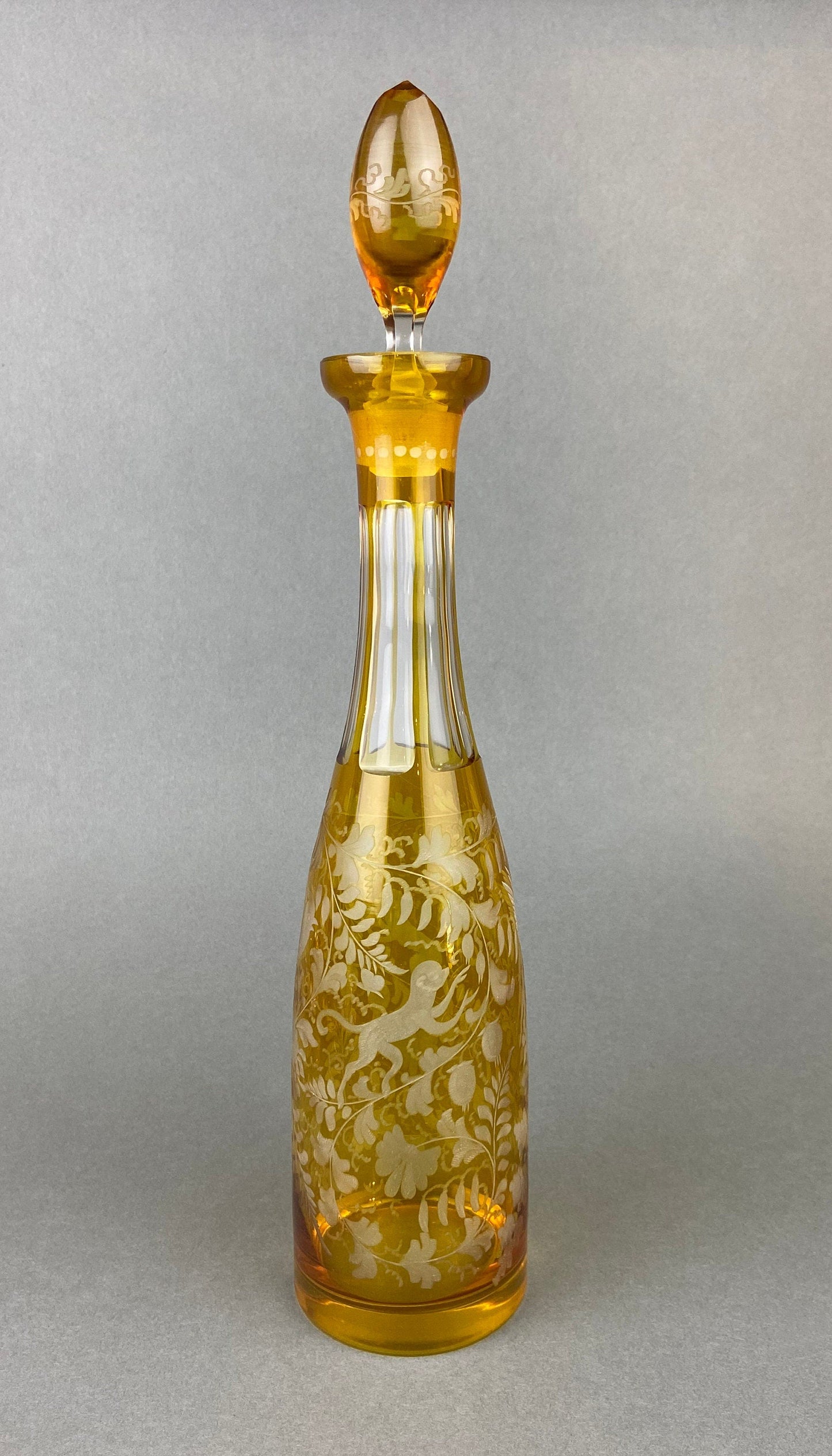 Crystal Decanter with Stopper.  Cut Crystal Carafe. Office Decor. Social Club Decor. Men Cave Accessory. Gift for Dad.