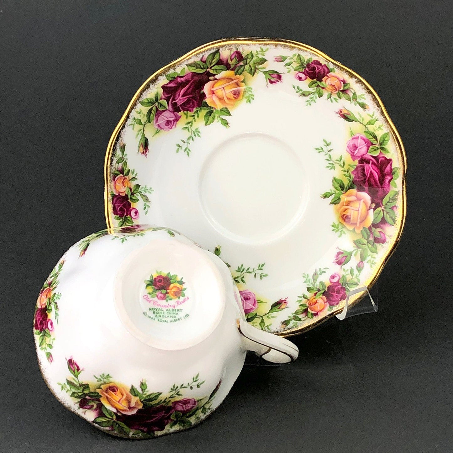 Royal Albert Cup and Saucer. Old Country Roses Motif Tea/Coffee Set.  Made in England. Replacements.  Gift for Mom. Gift for Her.