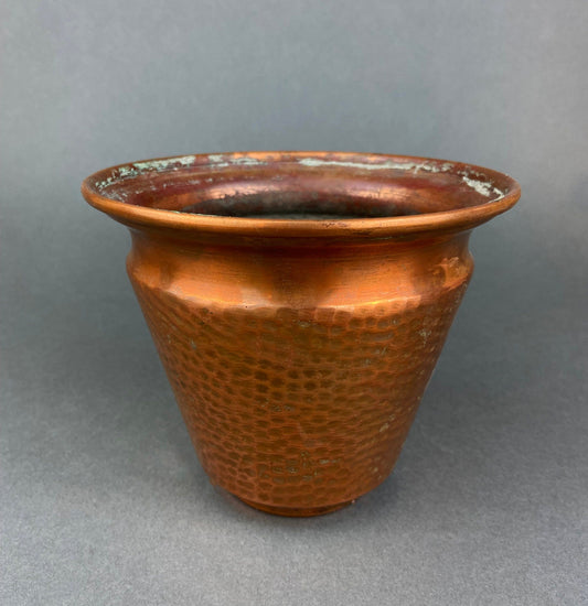 Vintage Copper Hand Hammered Flower Pot