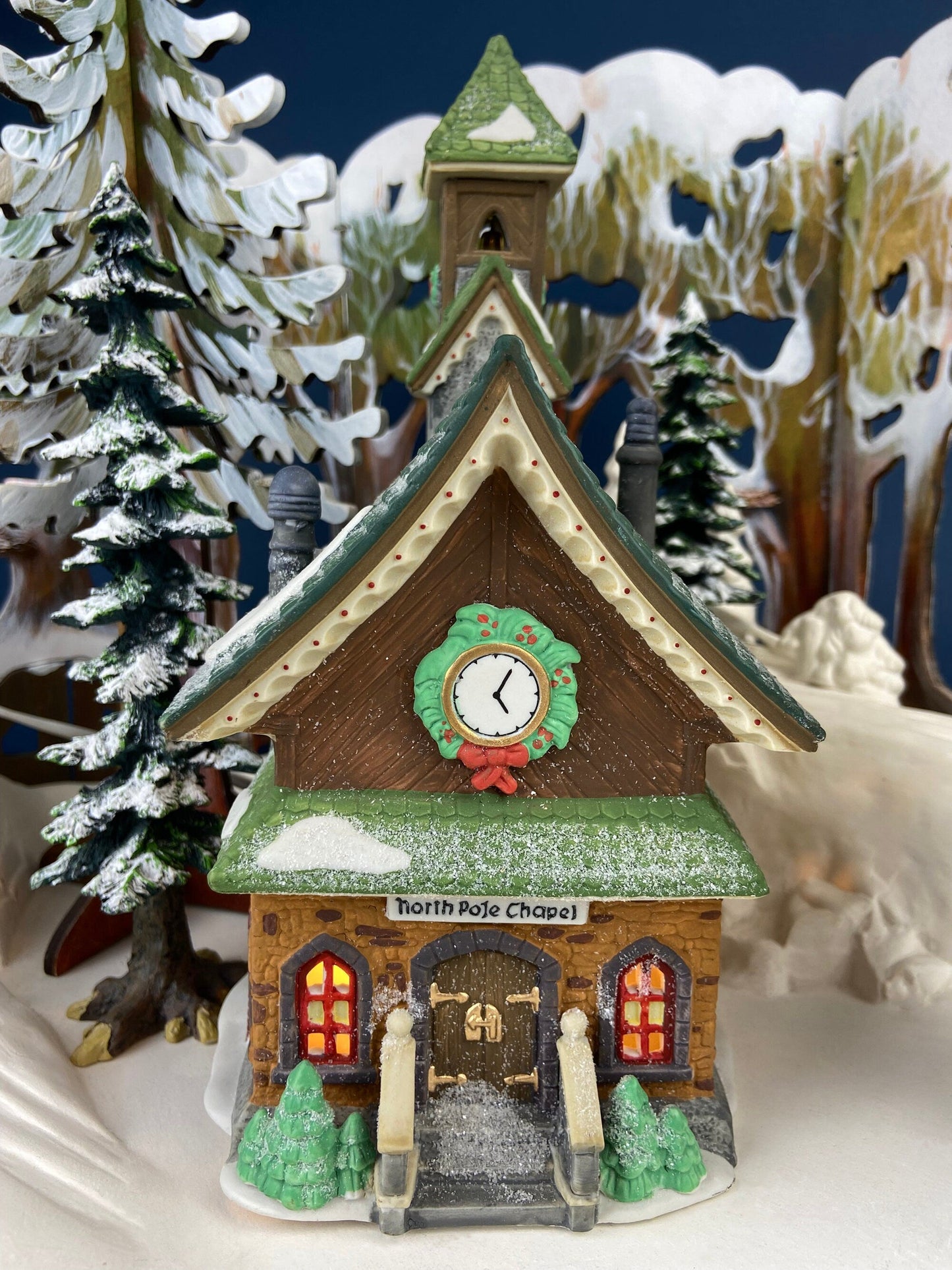 Ivy Glen Church by Department 56. Dicken's Village Series. Porcelain Illuminated House.  Christmas Village Accessories.