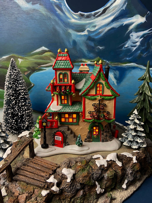 Department 56 North Pole Series Illuminated Christmas Village House - Glass Ornament Works