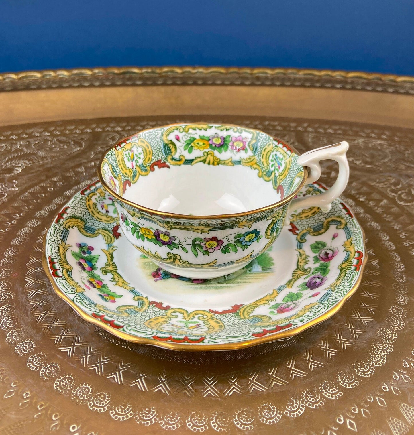Tiffany and Co. Tea or Coffee Set. Chinoiserie or Asian Hand Painted Motif. Set of 4