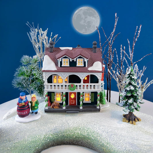 Christmas Village House Captain's Cottage by Department 56. Enchanted New England Village Series. Illuminated Holiday House or Retail Decor.