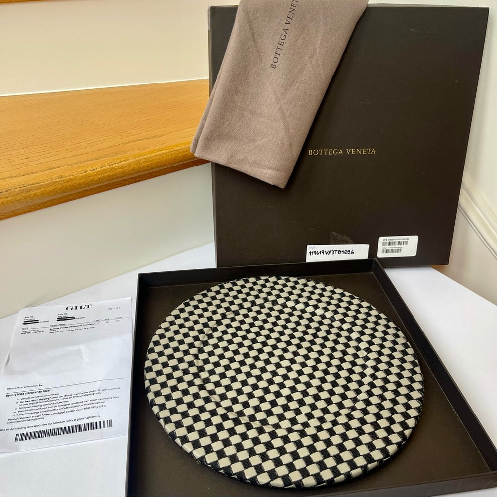 Bottega Veneta Intrecciato Woven Leather Decorative Charger
