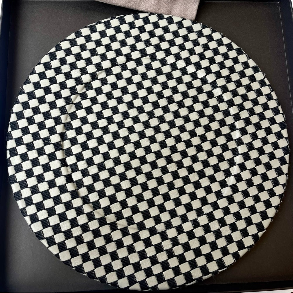 Bottega Veneta Intrecciato Woven Leather Decorative Charger