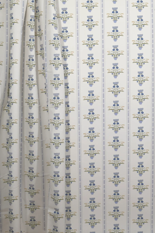 Lotus Garden in Blue- Fabric