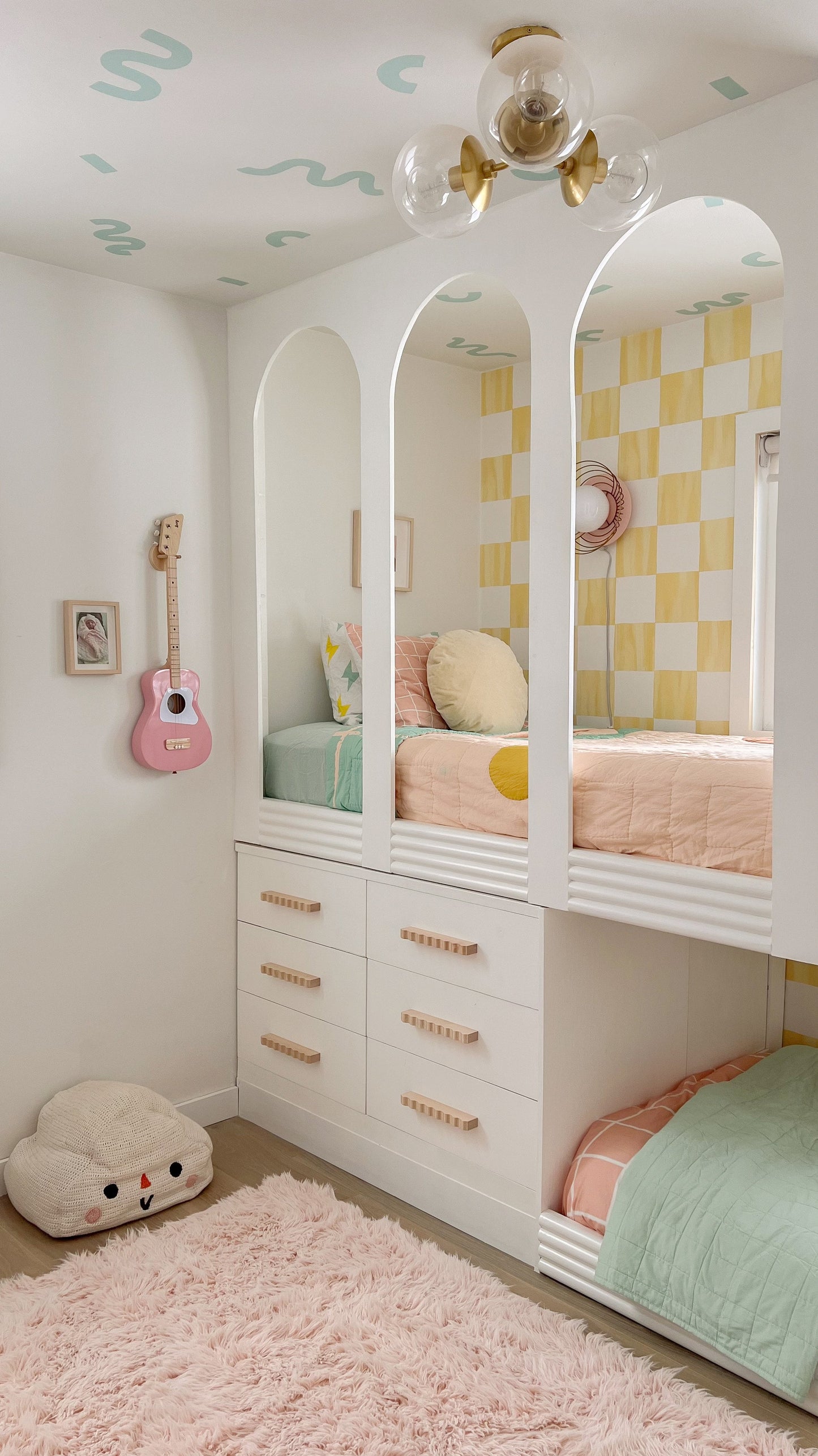 Checkers Wallpaper, lemon