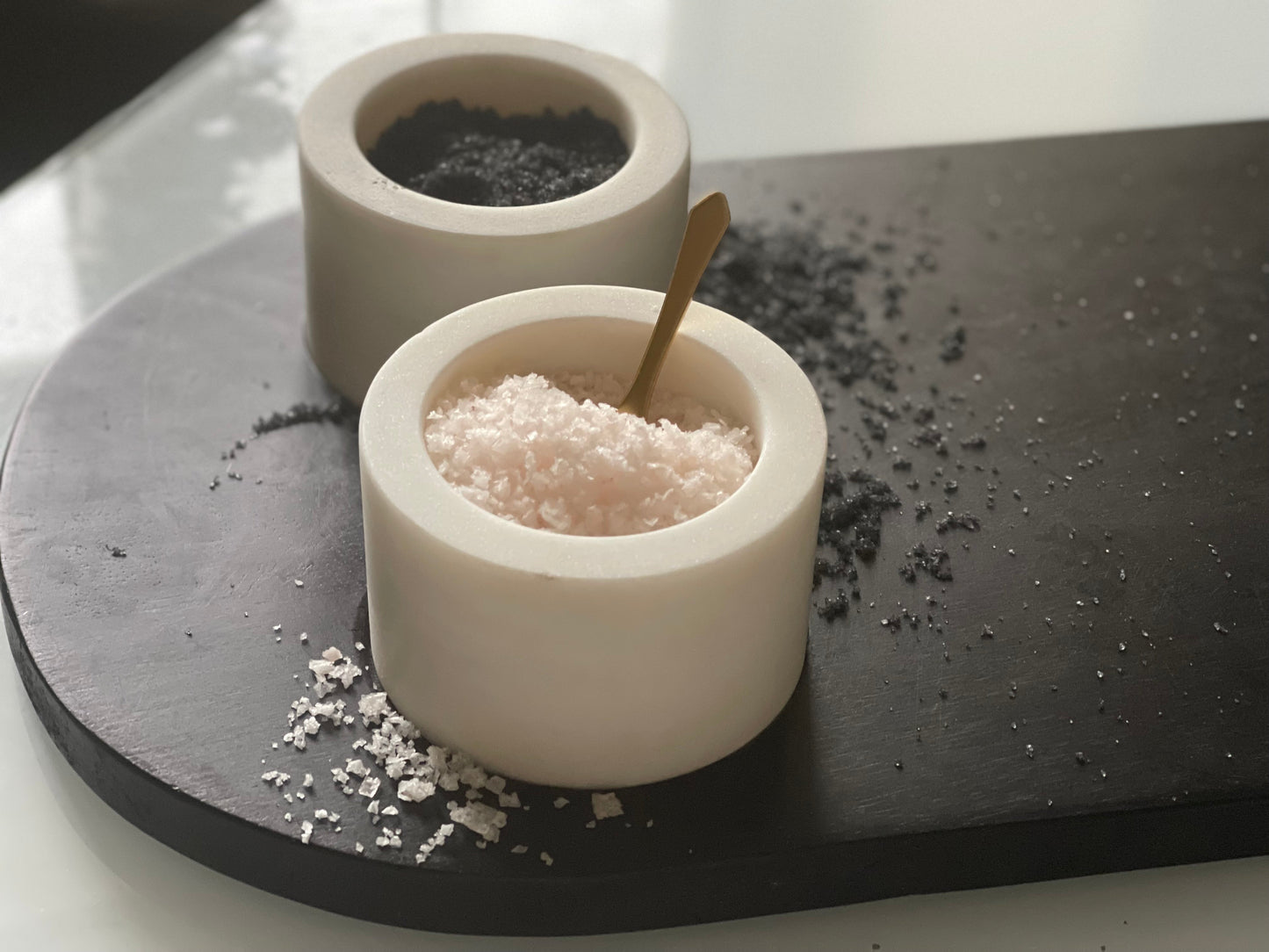 Mango Wood Tray w/ Marble Bowls