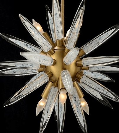 John-Richard Handblown Glass Sphere Droplight with Six Lights