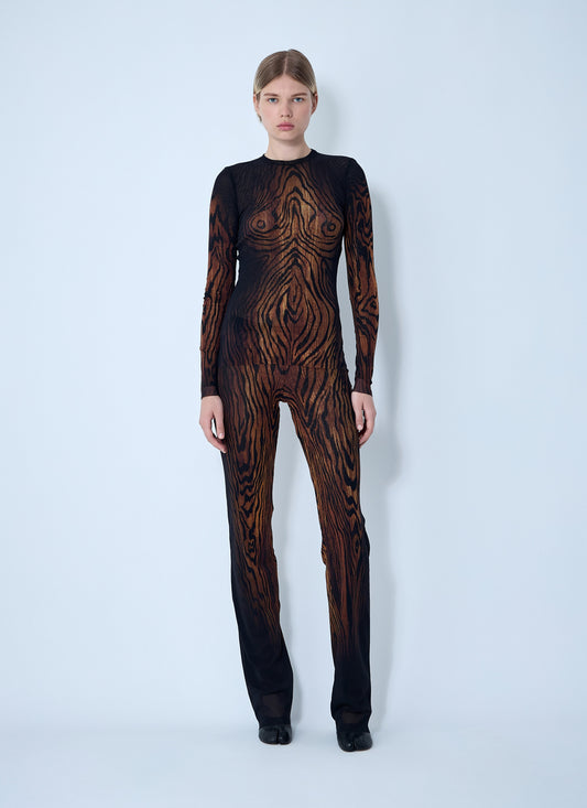 Jean Paul Gaultier Women Wood Mesh Top