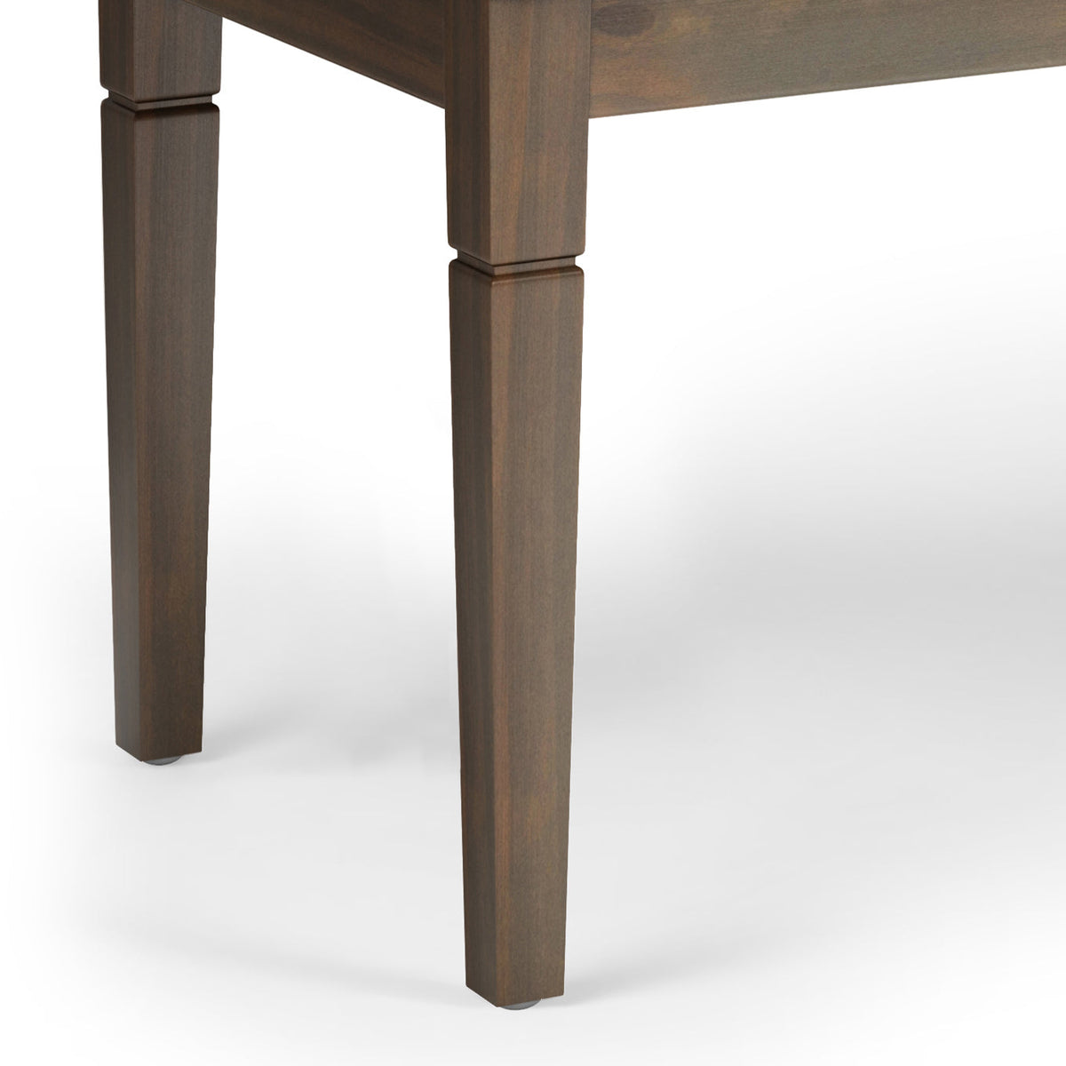 The Heritage Stable House Tufted Leather Bench — Distressed Bridle Brown