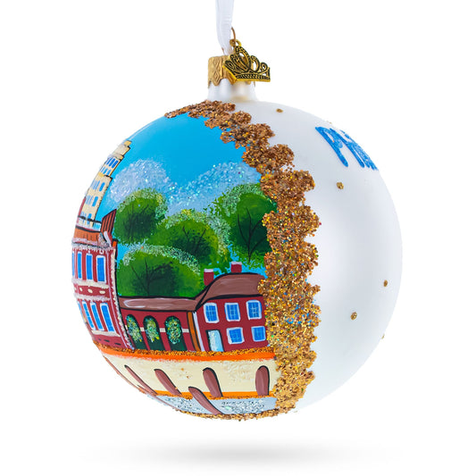 Independence Hall, Philadelphia, Pennsylvania, USA Glass Ball Christmas Ornament