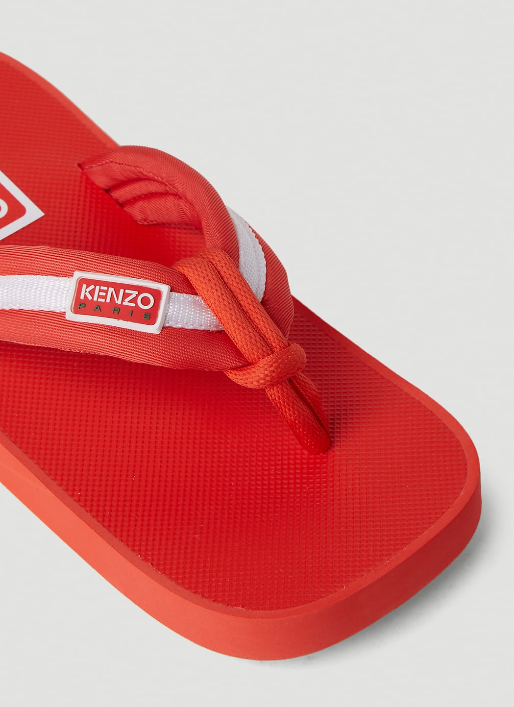 Kenzo Logo Patch Technical Flip Flops