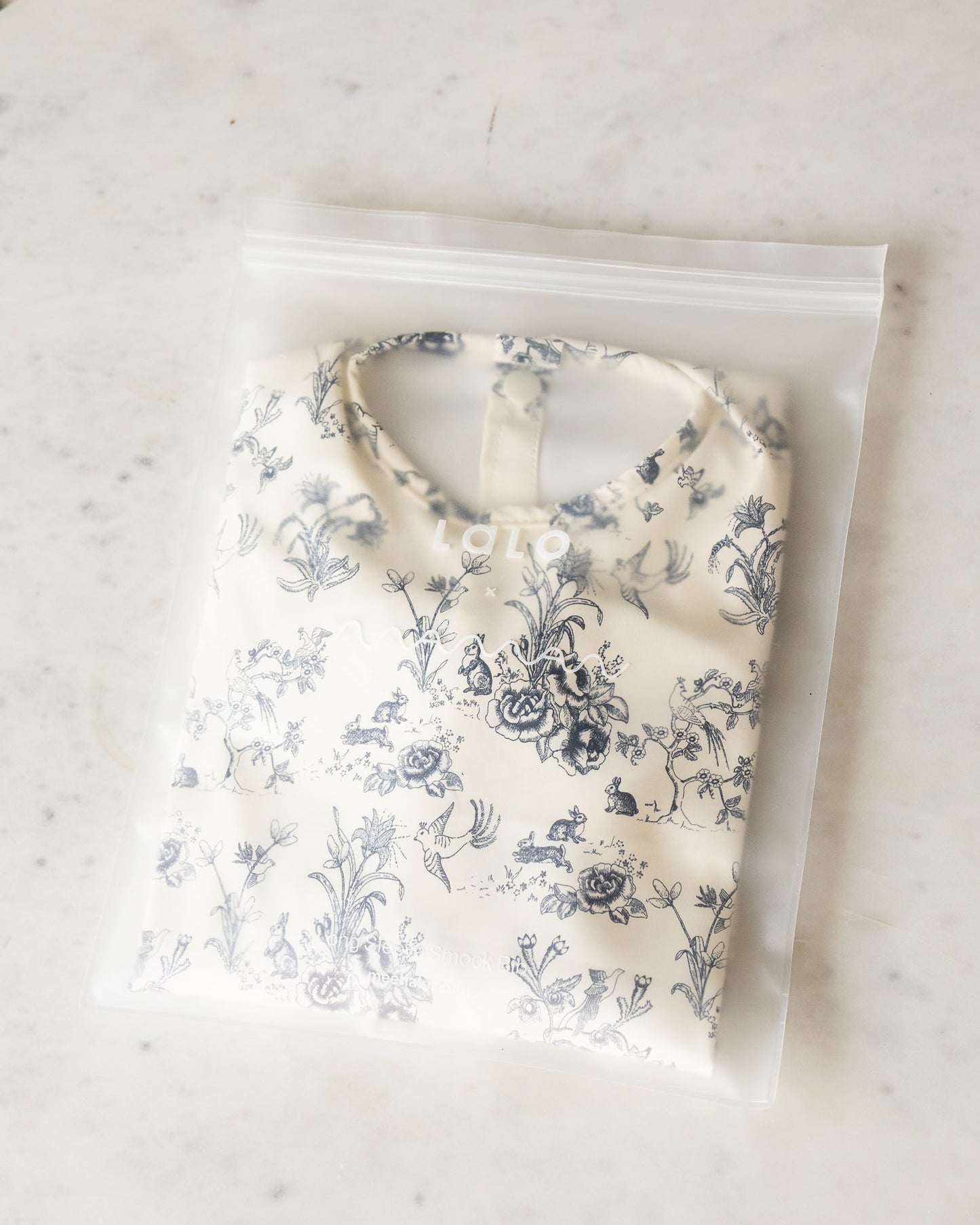 lalo x maman smock bib