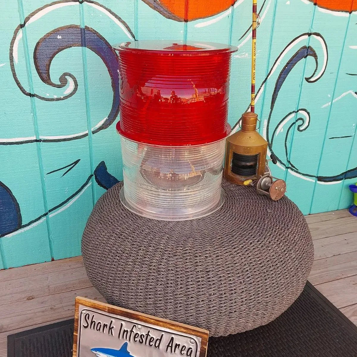 Large Nautical Marine Lens Red & Clear