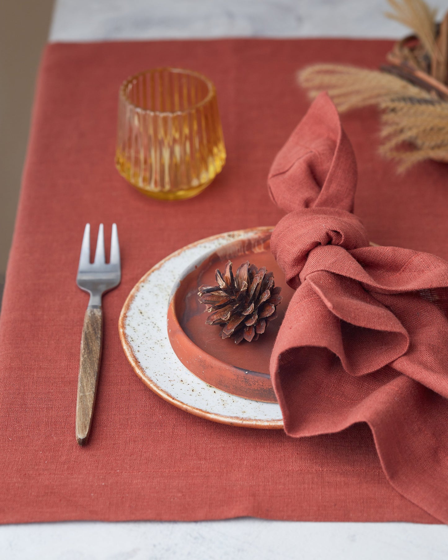 Linen Bundle: Runner & 6 Napkins (Russet)