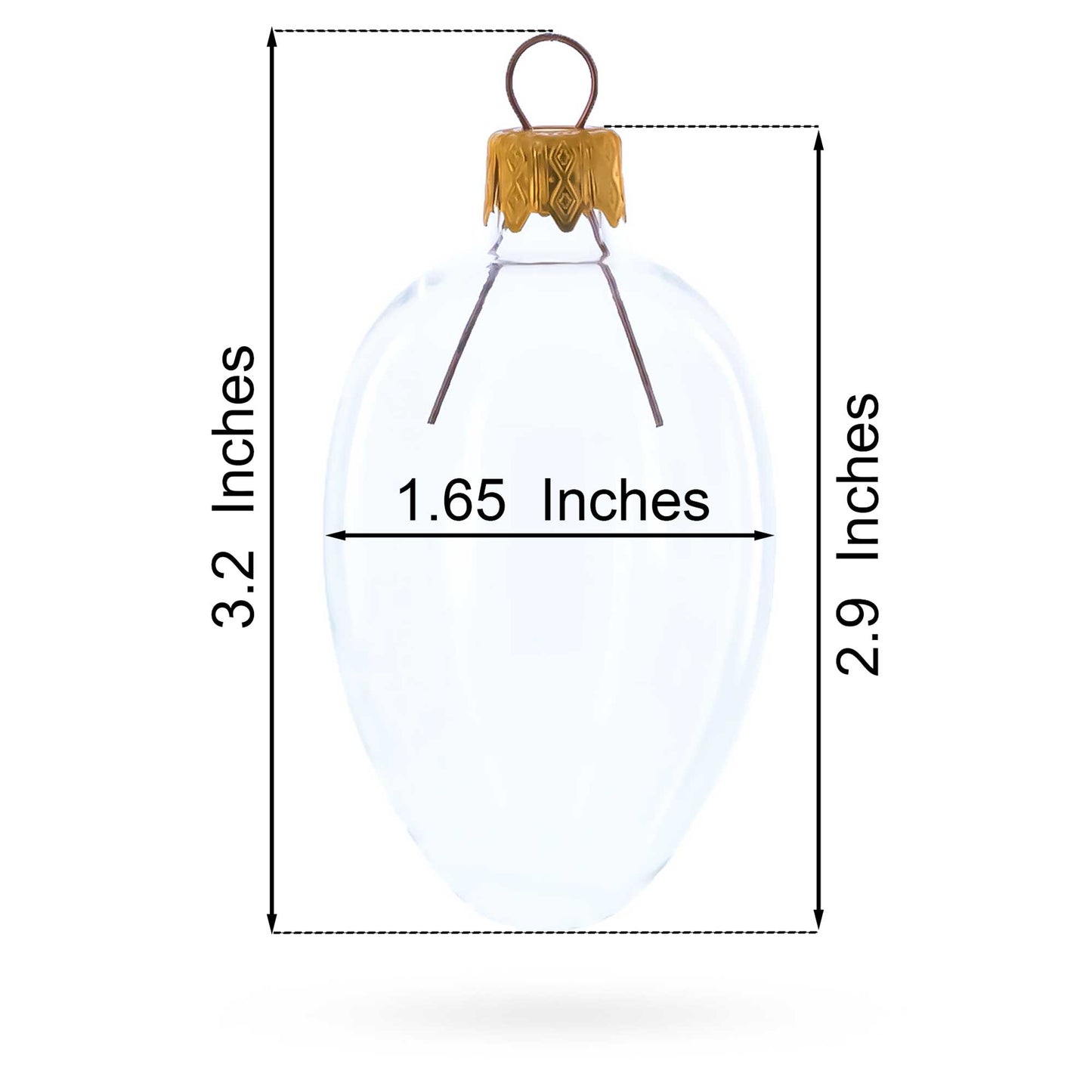 Lilies of the Valley Royal Mini Red Glass Egg Ornament 2.9 Inches