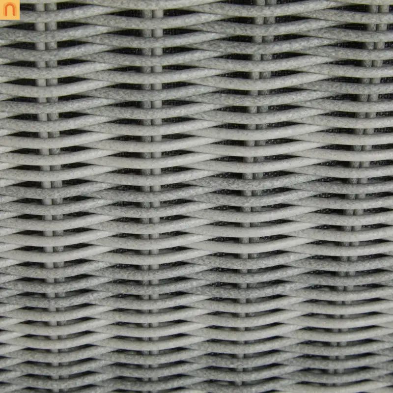 Outdoor Lounge Chair Aluminum Rope Accent Gray Silver White Cushion
