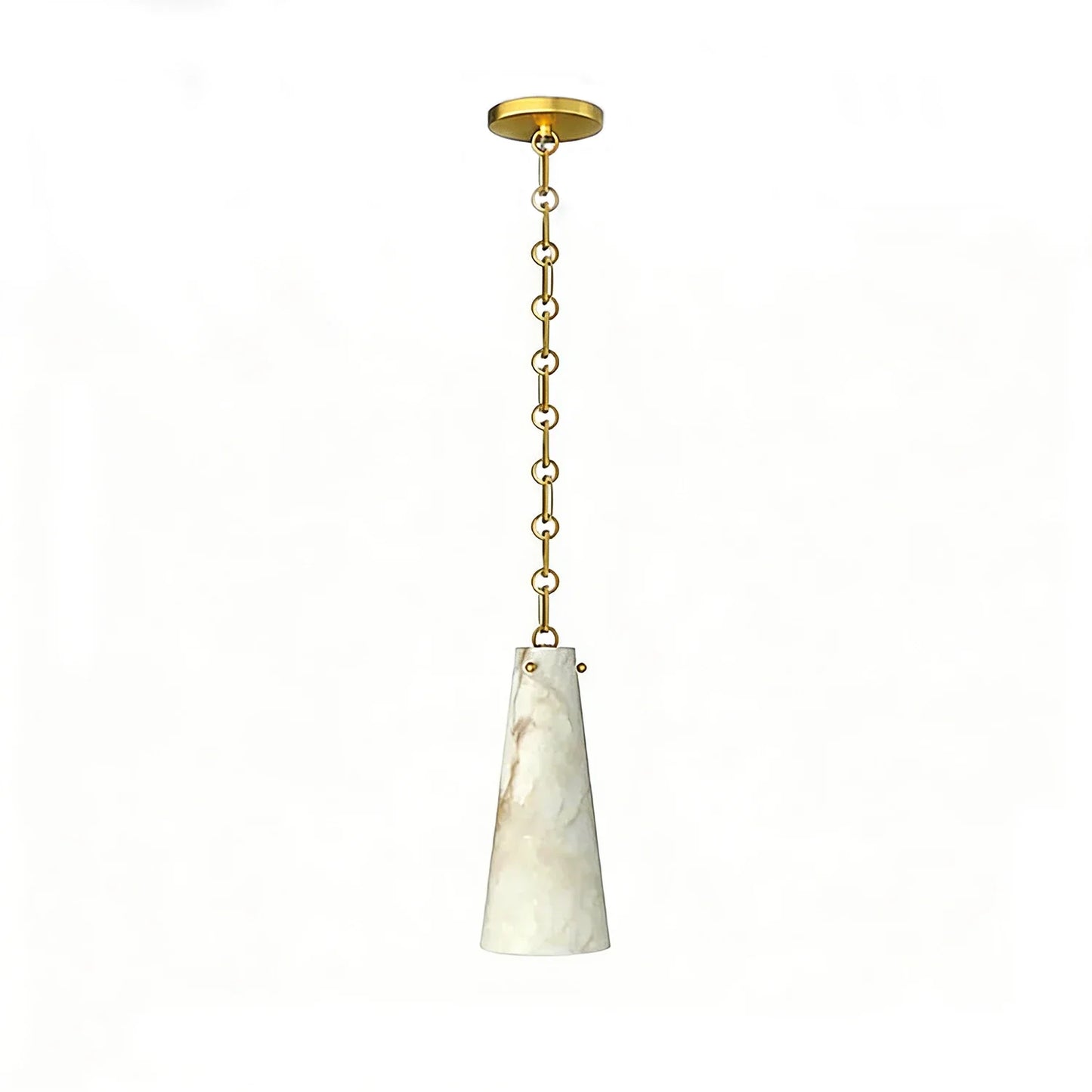 Luminous Conical Alabaster Chandelier