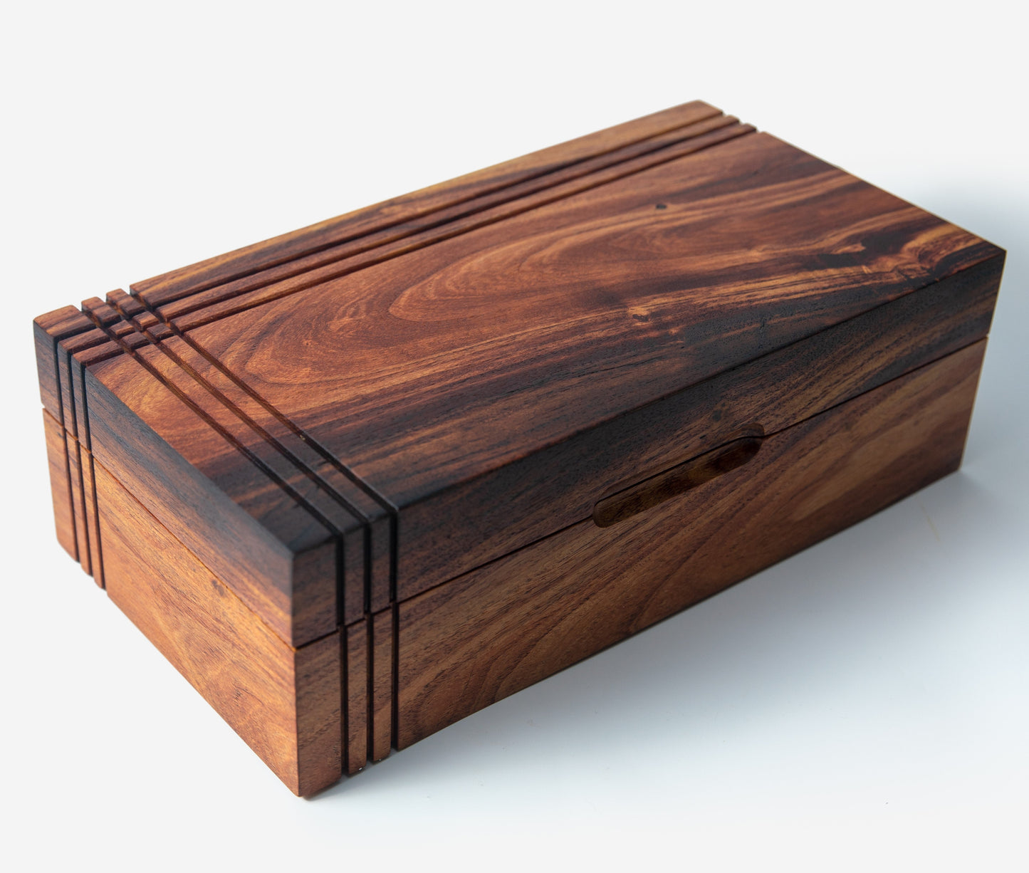 Tea Chest - Mesquite - 8 Compartments