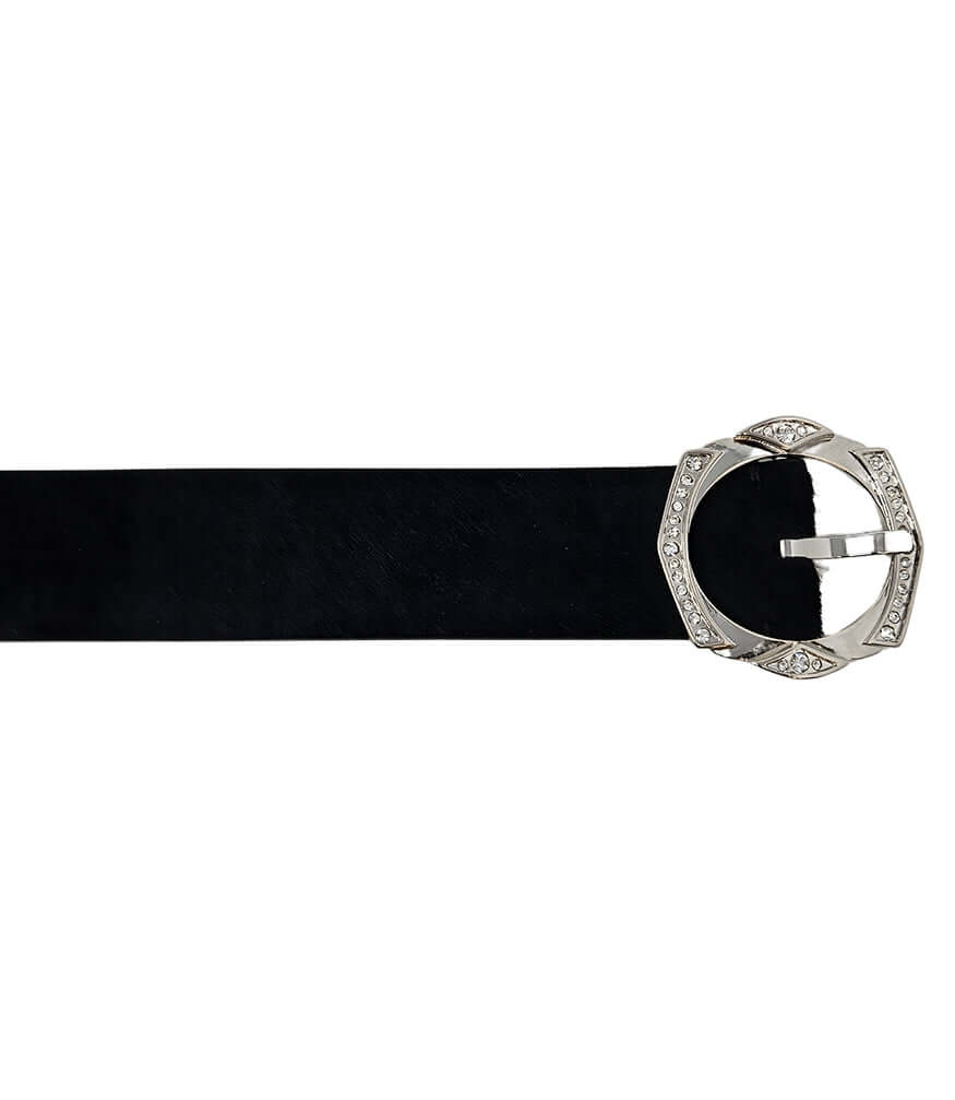 Noir Equestrian Short Luxe Hair-On-Hide Calf Hair Blet