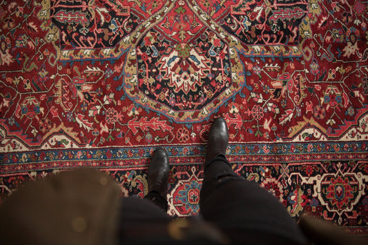 9.5x13 Vintage Ahar Carpet