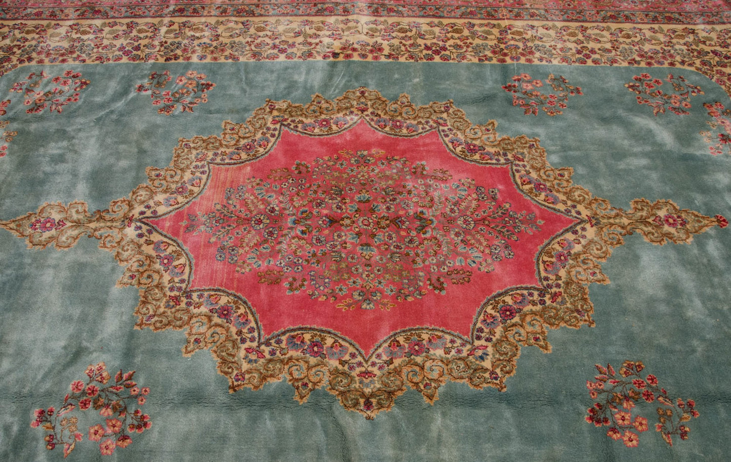 10x16.5 Vintage Fine Kerman Carpet