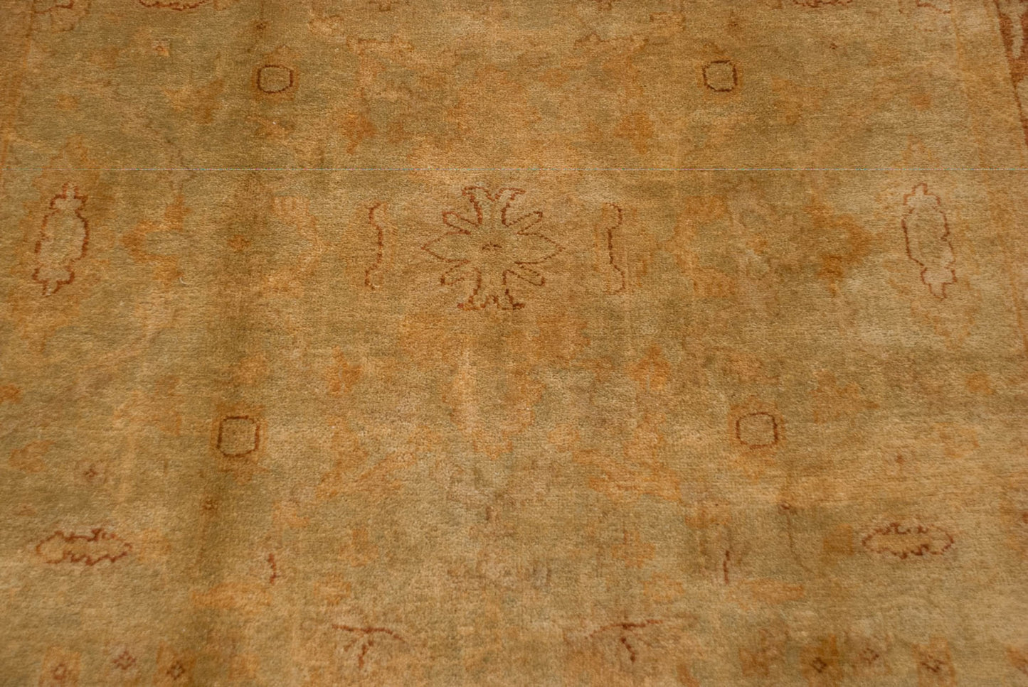 6x9 New Gold Wash Indian Oushak Design Carpet