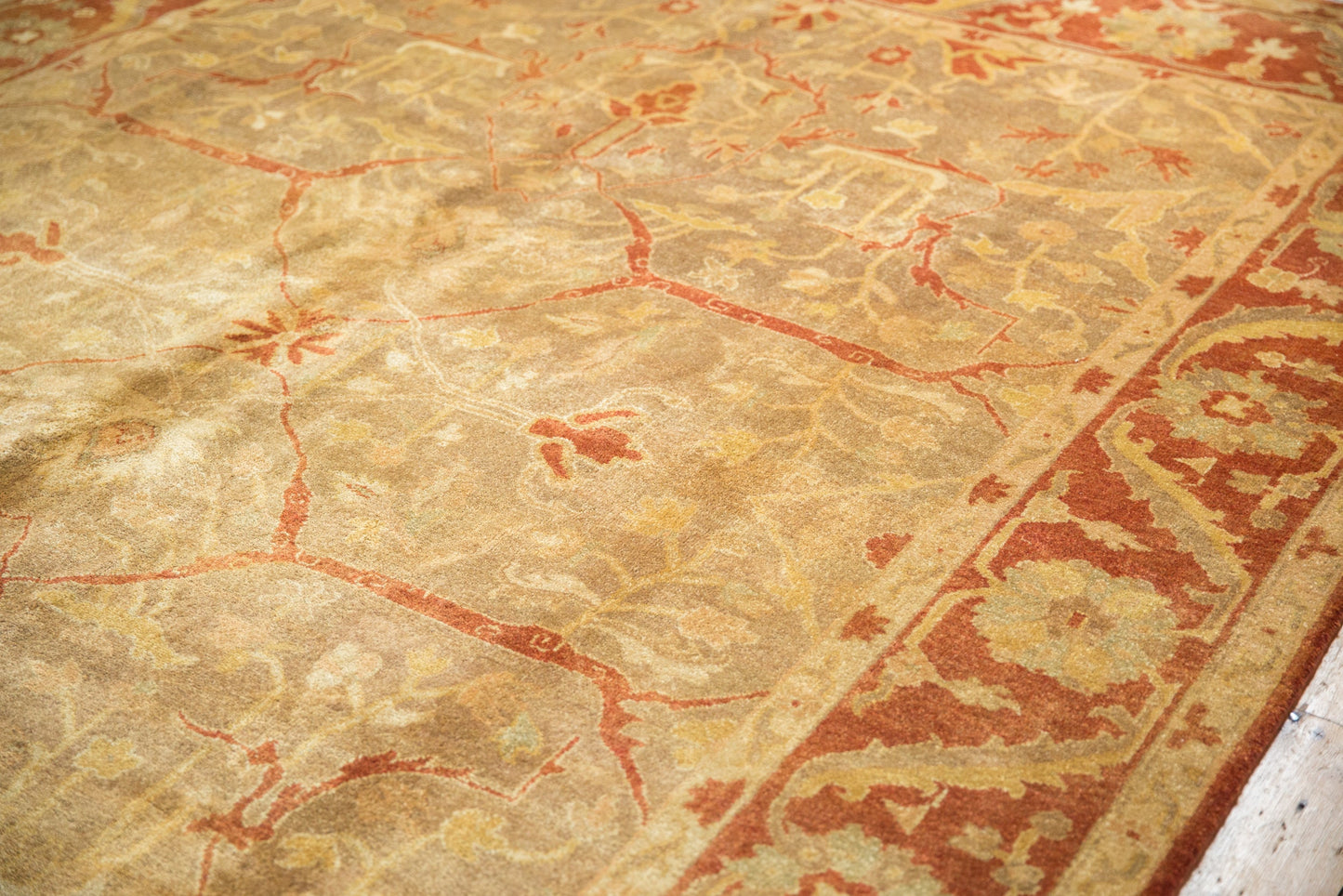 8.5x11.5 New Gold Wash Indian Oushak Design Carpet