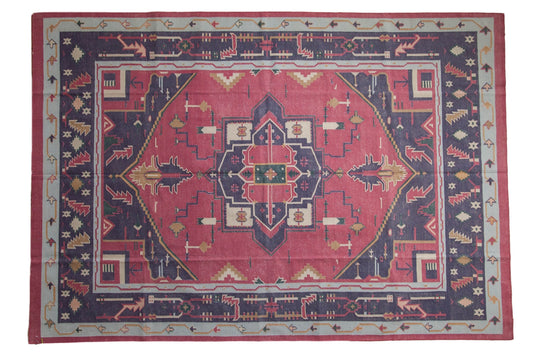6x9 Vintage Stone Wash Dhurrie Carpet