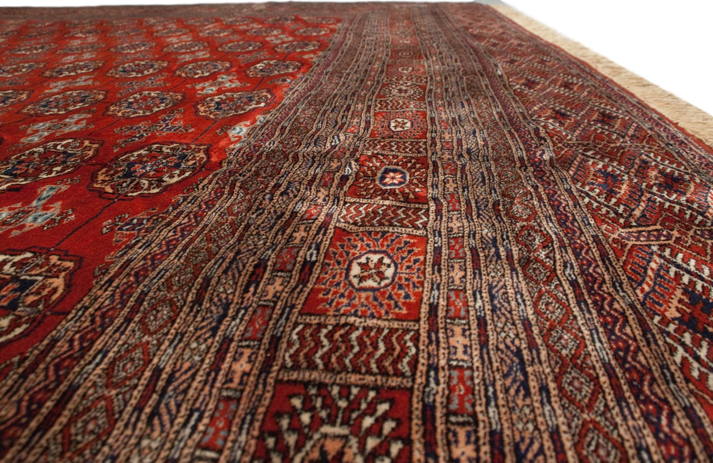 12x12.5 Vintage Fine Bokhara Square Carpet