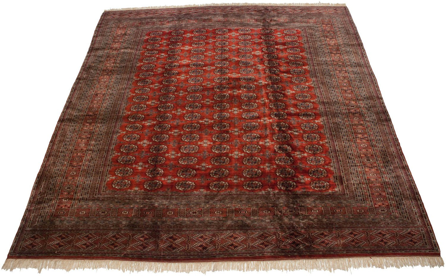 12x12.5 Vintage Fine Bokhara Square Carpet