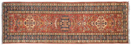 2.5x9.5 New Pakistani Caucasian Design Rug Runner