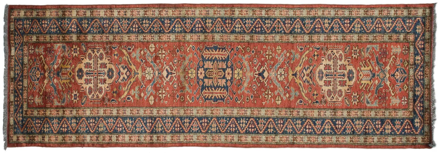2.5x9.5 New Pakistani Caucasian Design Rug Runner