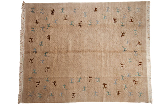 RESERVED 8x10 New Indian Folk Art Design Carpet