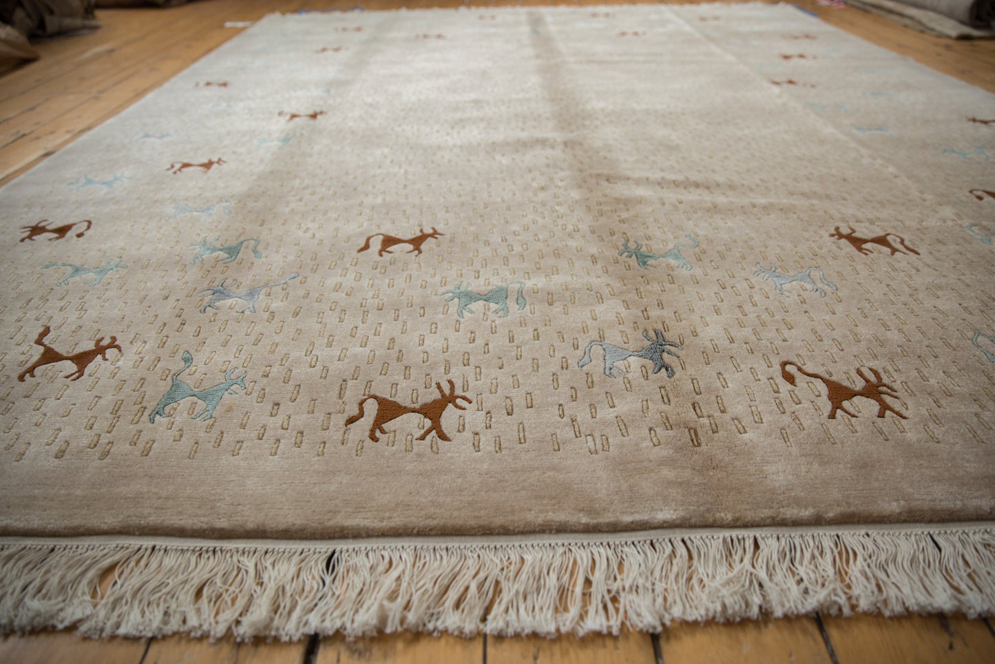 RESERVED 8x10 New Indian Folk Art Design Carpet