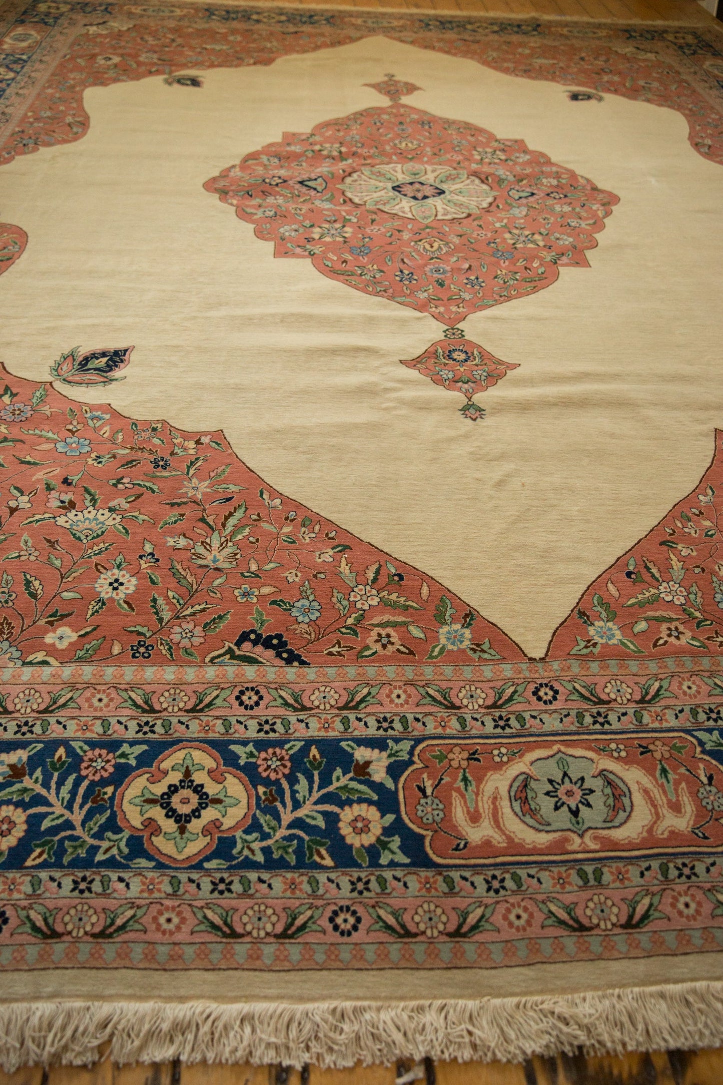 12x15 Vintage Bulgarian Tabriz Design Carpet