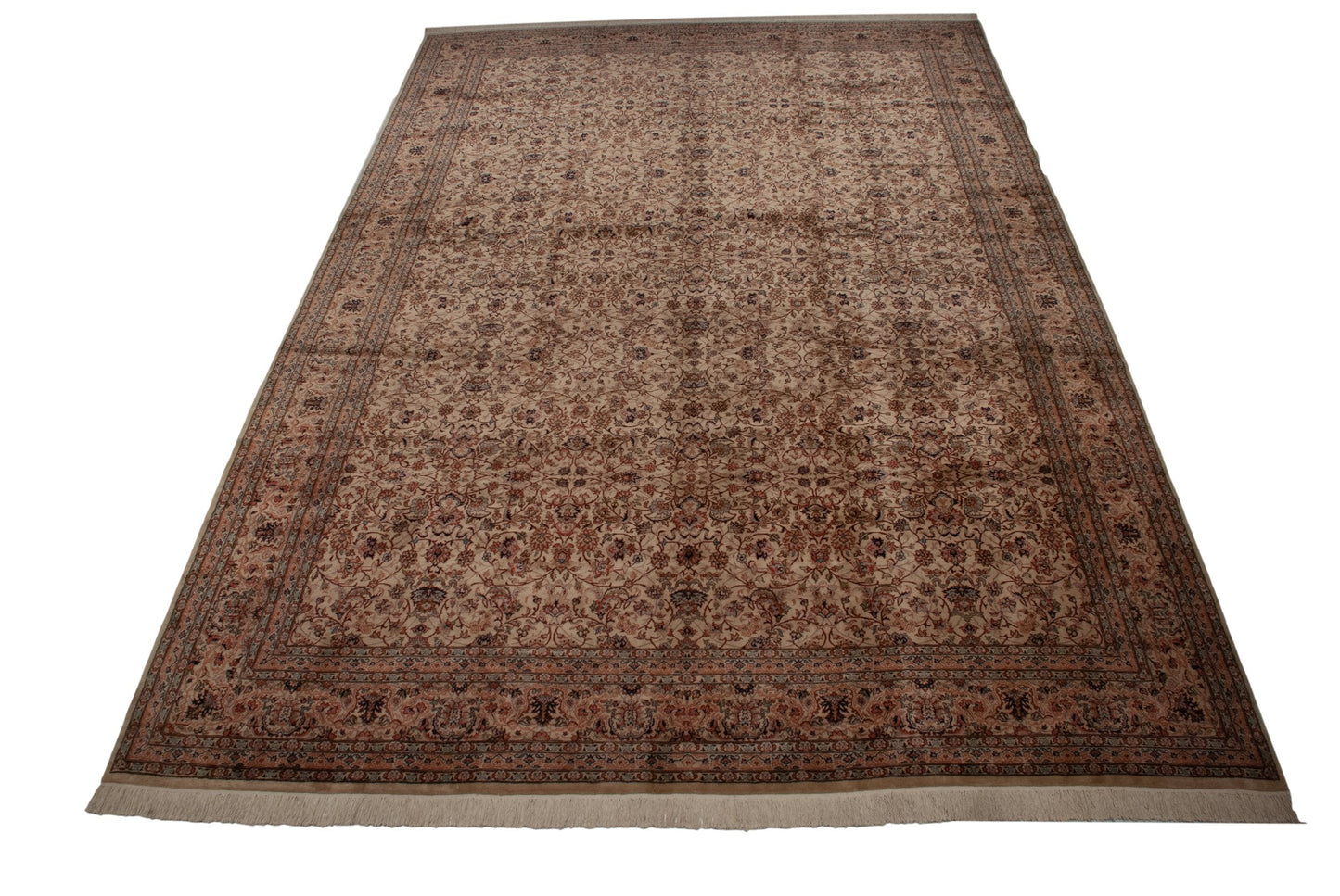 12x17.5 Vintage Pakistani Isfahan Design Carpet