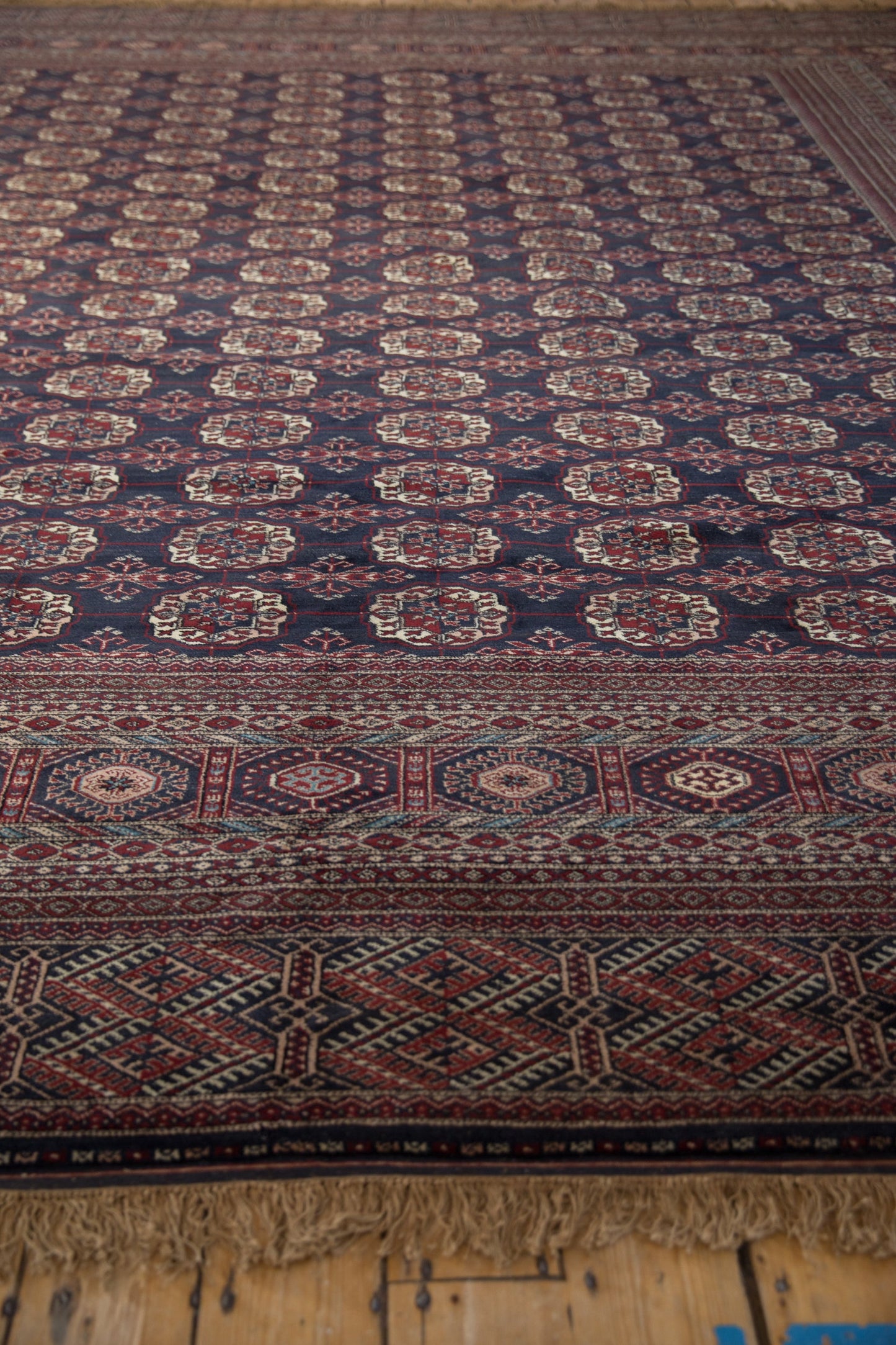 12x12.5 Vintage Fine Bokhara Square Carpet