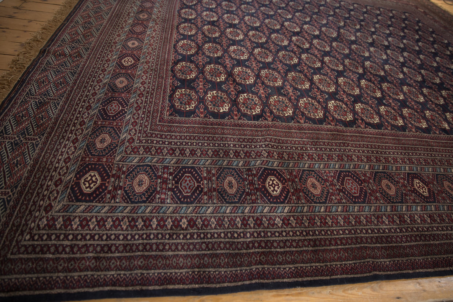 12x12.5 Vintage Fine Bokhara Square Carpet